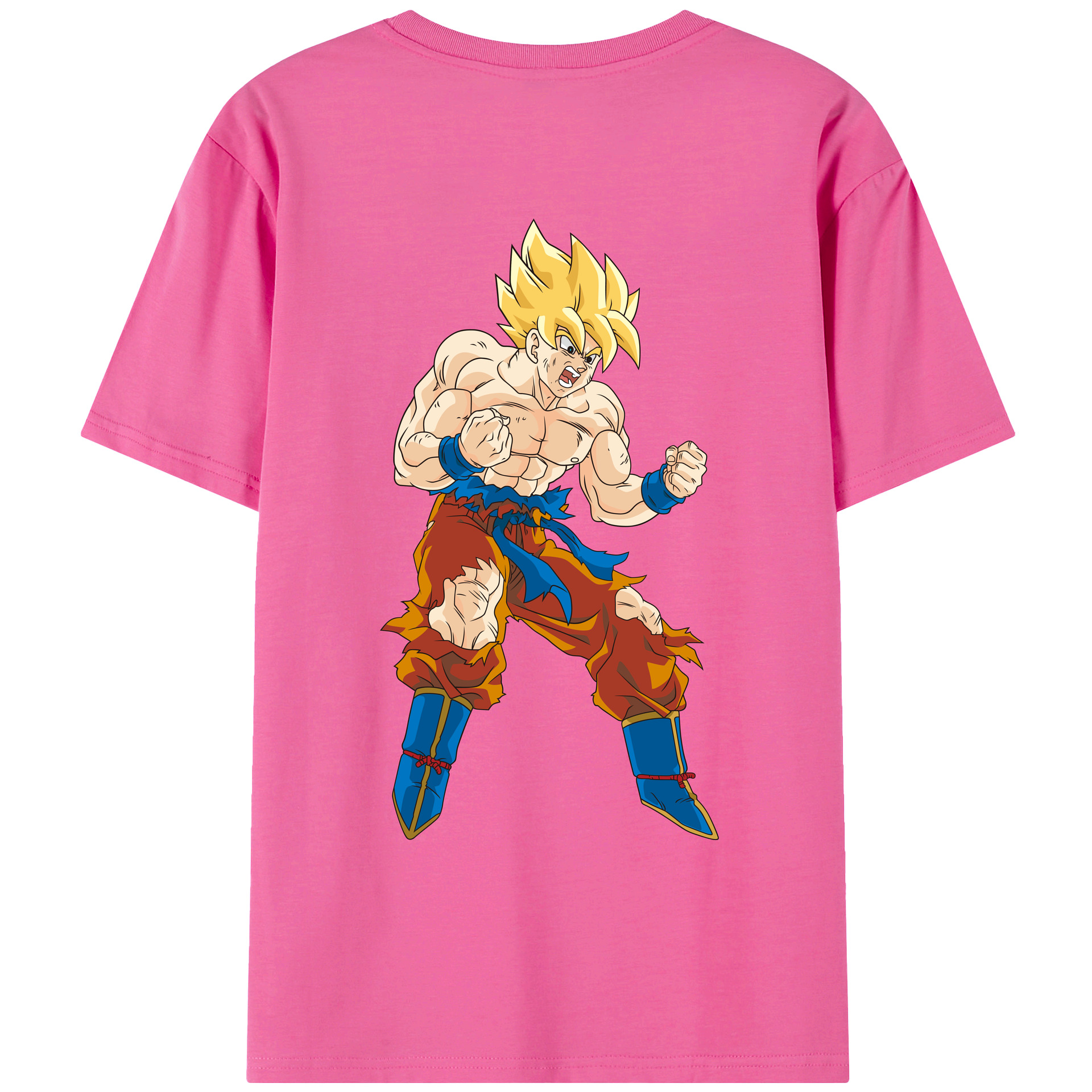 （画像用） ドラゴンボール 孫悟空（そん ごくう）Son Goku カカロット DRAGON BALL Kakarotto レディース半袖Tシャツ(バックプリント)
